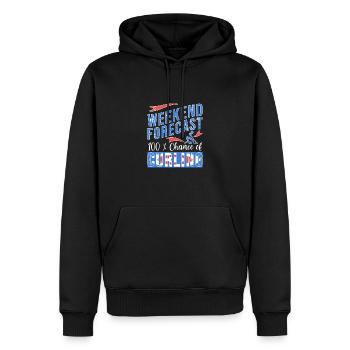Curling - Sweat à capuche Premium bio Homme - noir - Devant - Nico (187cm)