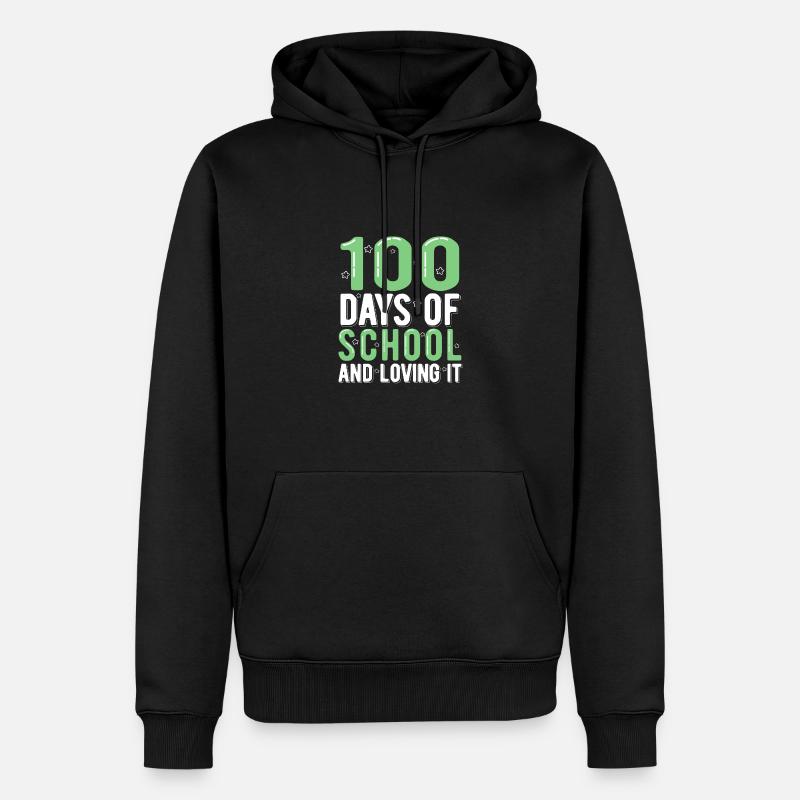100 jours d’école - Sweat à capuche Premium bio Homme - noir
