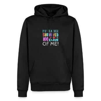100 Days Of School - Männer Premium Bio Hoodie - Schwarz - Vorne - Nico (187cm)