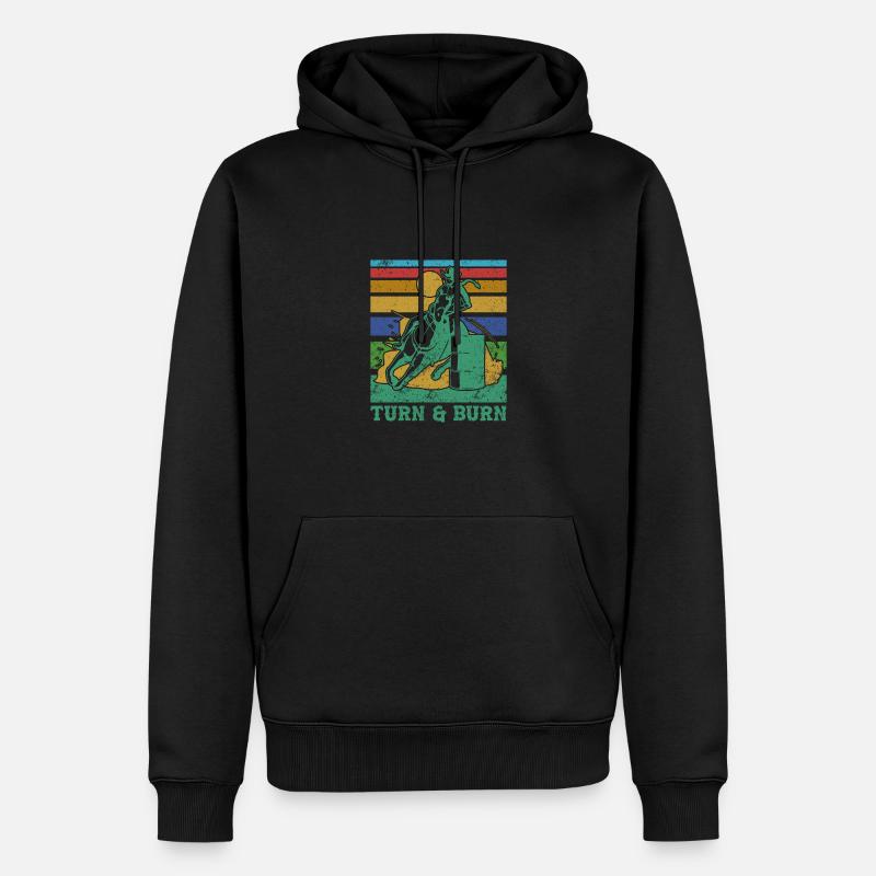 Barrel Racing - Männer Premium Bio Hoodie - Schwarz