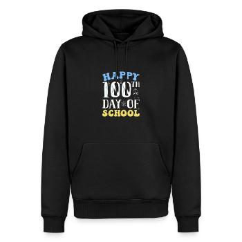 100 Days Of School - Männer Premium Bio Hoodie - Schwarz - Vorne - Nico (187cm)