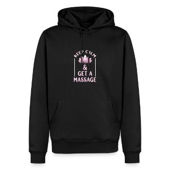 Masseuse Therapie Massage - Männer Premium Bio Hoodie - Schwarz - Vorne - Nico (187cm)