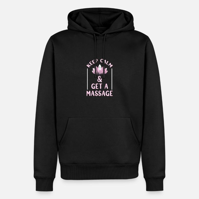 Massage massueuse - Sweat à capuche Premium bio Homme - noir