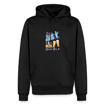 Team Roping - Männer Premium Bio Hoodie - Schwarz - Vorne - Nico (187cm)