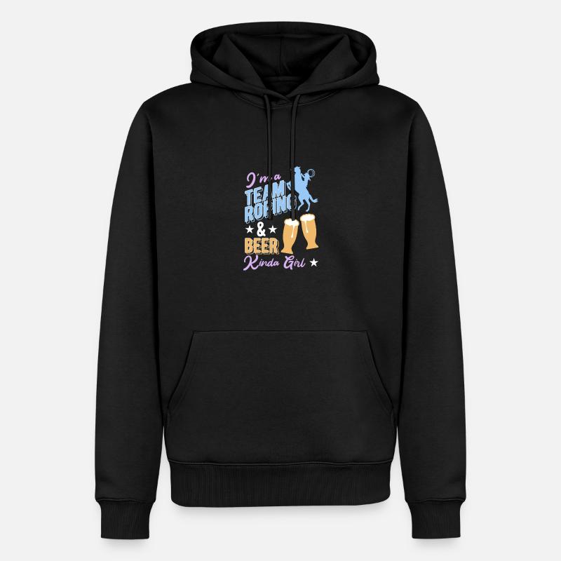 Équipe Roping - Sweat à capuche Premium bio Homme - noir