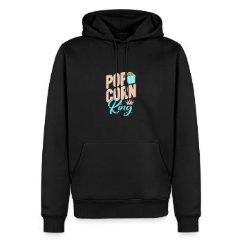 Popcorn - Männer Premium Bio Hoodie - Schwarz - Vorne - Nico (187cm)