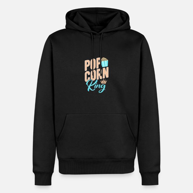 Popcorn - Männer Premium Bio Hoodie - Schwarz