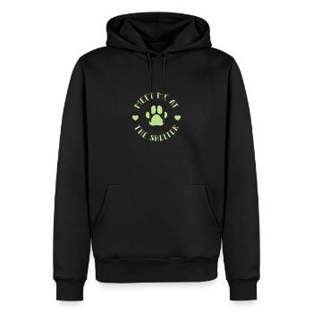 Hund Adoptiert Tierschutz - Männer Premium Bio Hoodie - Schwarz - Vorne - Nico (187cm)