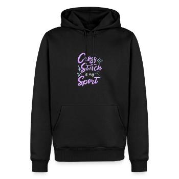 Cross Stitch Kreuzstich Sticken - Männer Premium Bio Hoodie - Schwarz - Vorne - Nico (187cm)