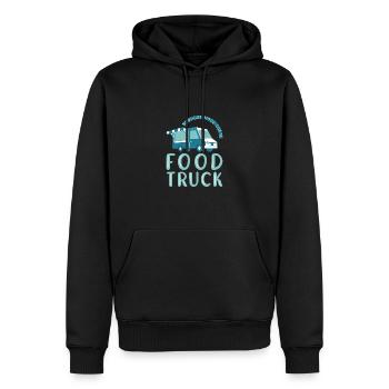 Food Truck Streetfood - Sweat à capuche Premium bio Homme - noir - Devant - Nico (187cm)