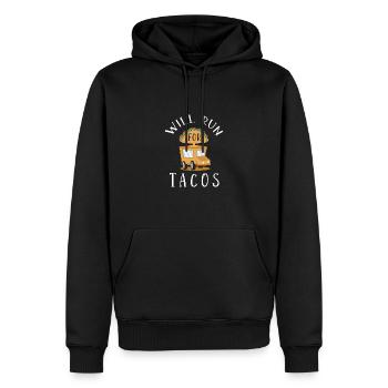 Food Truck Streetfood - Sweat à capuche Premium bio Homme - noir - Devant - Nico (187cm)