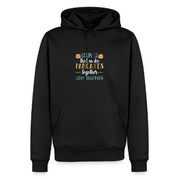 Crêpe - Sweat à capuche Premium bio Homme - noir - Devant - Nico (187cm)