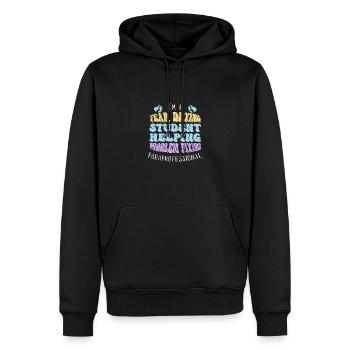 Paraprofessionnel - Sweat à capuche Premium bio Homme - noir - Devant - Nico (187cm)