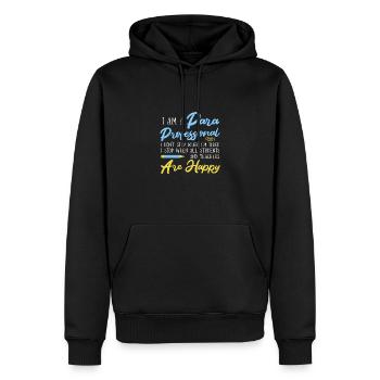 Paraprofessionnel - Sweat à capuche Premium bio Homme - noir - Devant - Nico (187cm)