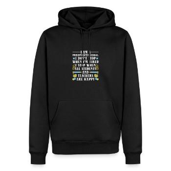Paraprofessionnel - Sweat à capuche Premium bio Homme - noir - Devant - Nico (187cm)