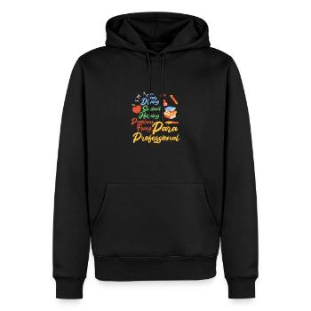 Paraprofessionnel - Sweat à capuche Premium bio Homme - noir - Devant - Nico (187cm)