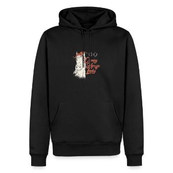 Équitation Sport équestre - Sweat à capuche Premium bio Homme - noir - Devant - Nico (187cm)