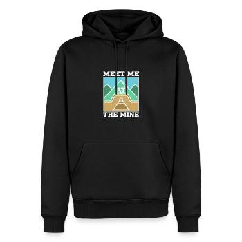 Mine Minenarbeiter - Männer Premium Bio Hoodie - Schwarz - Vorne - Nico (187cm)