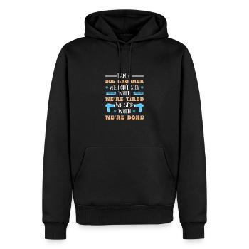 Toiletteur pour chiens Toiletteur pour chien - Sweat à capuche Premium bio Homme - noir - Devant - Nico (187cm)