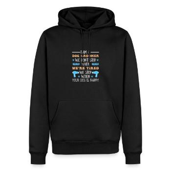Toiletteur pour chiens Toiletteur pour chien - Sweat à capuche Premium bio Homme - noir - Devant - Nico (187cm)