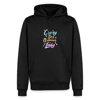 Toiletteur pour chiens Toiletteur pour chien - Sweat à capuche Premium bio Homme - noir - Devant - Nico (187cm)