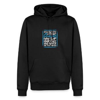 Bateau de croisière - Sweat à capuche Premium bio Homme - noir - Devant - Nico (187cm)