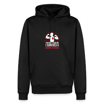 Herzinfarkt Überlebender - Männer Premium Bio Hoodie - Schwarz - Vorne - Nico (187cm)