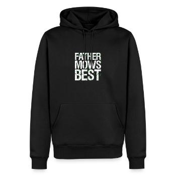 Lawn Mowing Lawn Mower Gardener - Men’s Premium Organic Hoodie - black - Front - Nico (187cm)