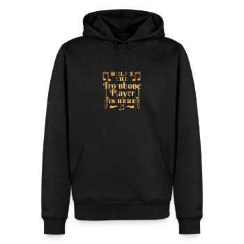 Posaune Posaunist - Männer Premium Bio Hoodie - Schwarz - Vorne - Nico (187cm)
