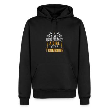 Posaune Posaunist - Männer Premium Bio Hoodie - Schwarz - Vorne - Nico (187cm)