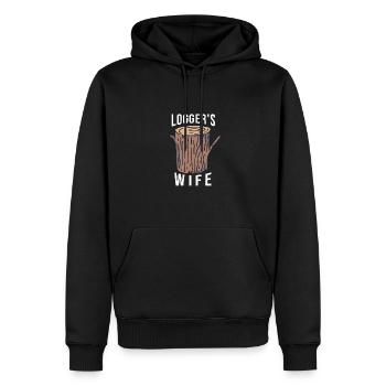 Bûcheron Bûcheron Tronçonneuse - Sweat à capuche Premium bio Homme - noir - Devant - Nico (187cm)