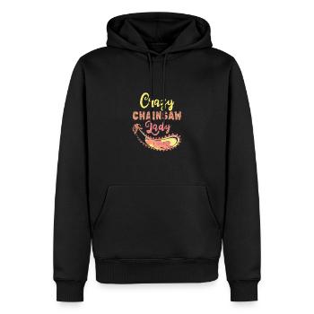 Bûcheron Bûcheron Tronçonneuse - Sweat à capuche Premium bio Homme - noir - Devant - Nico (187cm)
