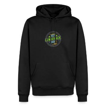 Bûcheron Bûcheron Tronçonneuse - Sweat à capuche Premium bio Homme - noir - Devant - Nico (187cm)
