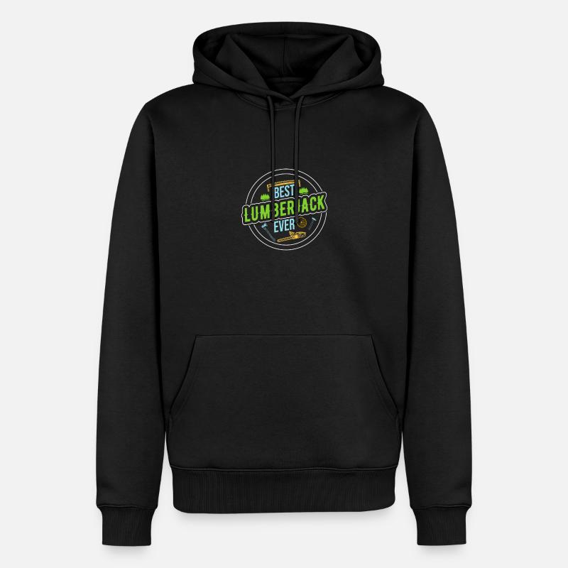 Bûcheron Bûcheron Tronçonneuse - Sweat à capuche Premium bio Homme - noir