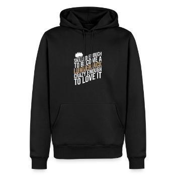 Bûcheron Bûcheron Tronçonneuse - Sweat à capuche Premium bio Homme - noir - Devant - Nico (187cm)