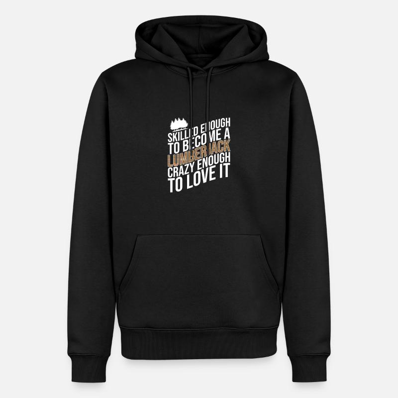Bûcheron Bûcheron Tronçonneuse - Sweat à capuche Premium bio Homme - noir