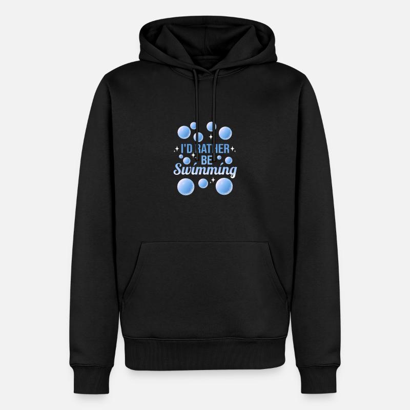 Schwimmen Schwimmer - Männer Premium Bio Hoodie - Schwarz