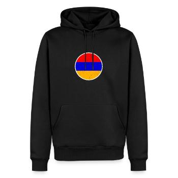 Arménie Arménie Drapeau arménien Fier Arménien - Sweat à capuche Premium bio Homme - noir - Devant - Nico (187cm)