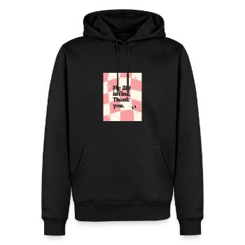 B12 - Männer Premium Bio Hoodie - Schwarz - Vorne - Nico (187cm)