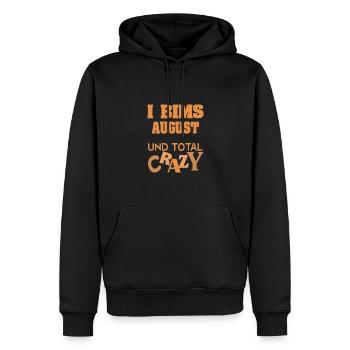 Crazy August - Men’s Premium Organic Hoodie - black - Front - Nico (187cm)