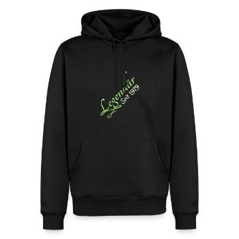 Legendary 1979 - Männer Premium Bio Hoodie - Schwarz - Vorne - Nico (187cm)