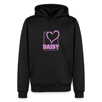 Épouser Daisy - Sweat à capuche Premium bio Homme - noir - Devant - Nico (187cm)