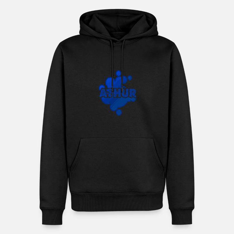 Athur - Männer Premium Bio Hoodie - Schwarz