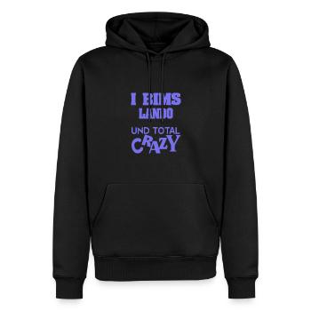 Spruch Lando - Männer Premium Bio Hoodie - Schwarz - Vorne - Nico (187cm)