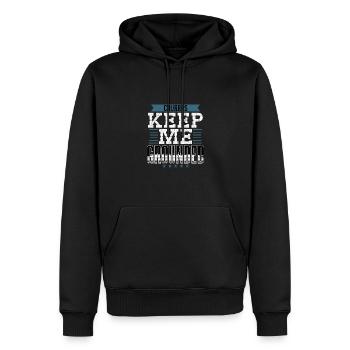 Churros Keep Me Grounded Style Statement - Männer Premium Bio Hoodie - Schwarz - Vorne - Nico (187cm)