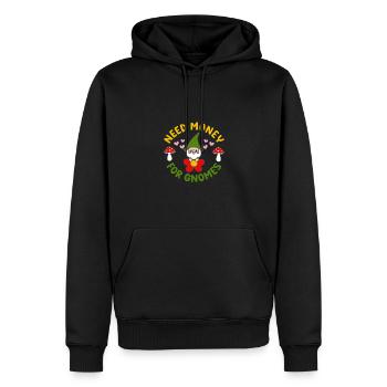 Besoin d’argent pour les gnomes Jardinage amusant - Sweat à capuche Premium bio Homme - noir - Devant - Nico (187cm)