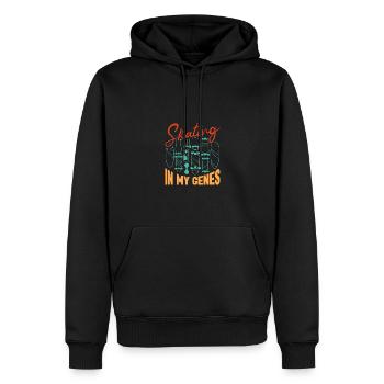 Conception de planche à roulettes pour planche à roulettes - Sweat à capuche Premium bio Homme - noir - Devant - Nico (187cm)