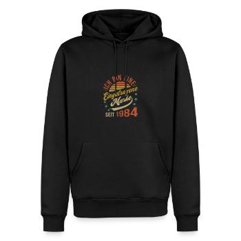 40e anniversaire J’ai 40 ans Marque déposée - Sweat à capuche Premium bio Homme - noir - Devant - Nico (187cm)