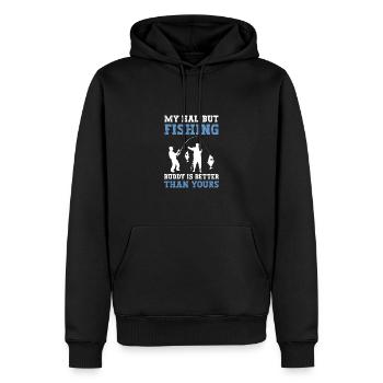 Leurres de pêche au flétan, pêcheurs, pêcheurs, - Sweat à capuche Premium bio Homme - noir - Devant - Nico (187cm)