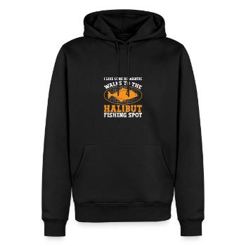 Leurres de pêche au flétan, pêcheurs, pêcheurs, - Sweat à capuche Premium bio Homme - noir - Devant - Nico (187cm)